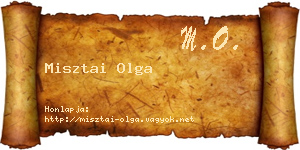 Misztai Olga névjegykártya